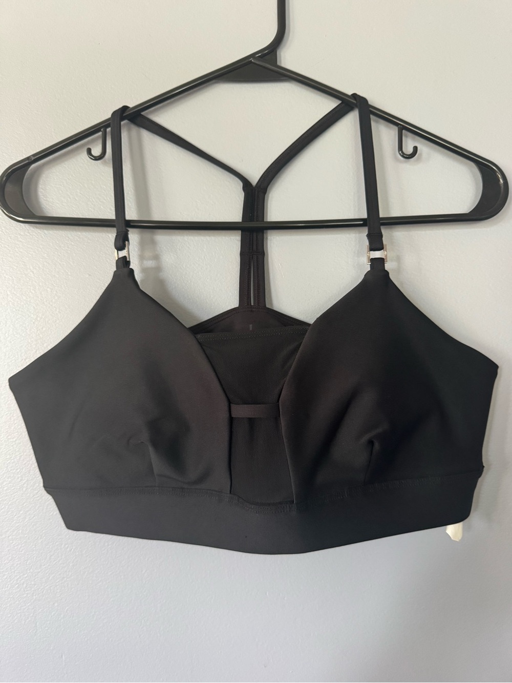 ALO Yoga Airlift Suiteup Black T-Back Sports Bralette SZ L